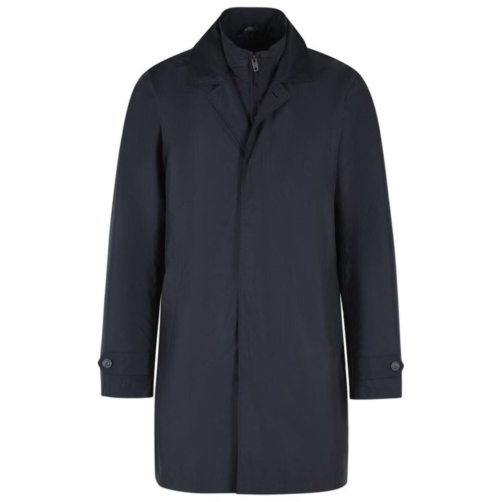 Fay 'Morning' Blue Technical Poplin Coat Men